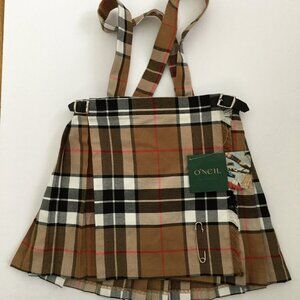 Nwt O'Neil Of Dublin Kilt Camel Thompson Tartan